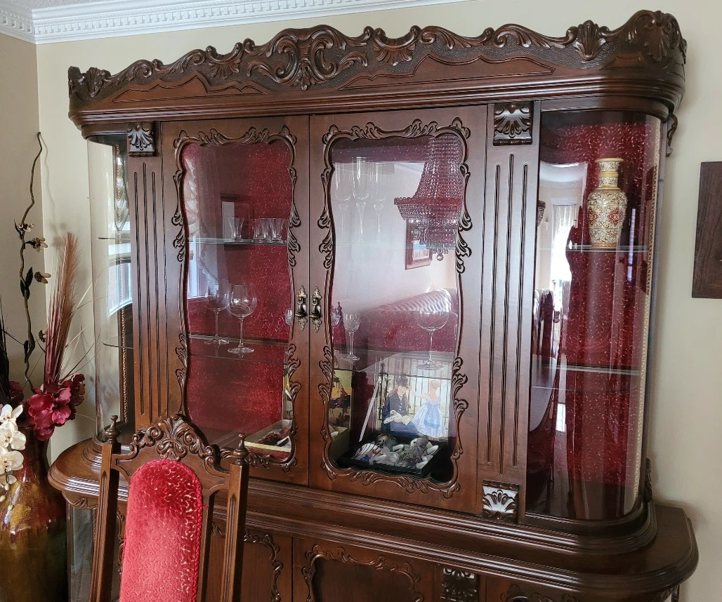 Solid wood Dining Set with China Cabinet and Chairs - photo 2