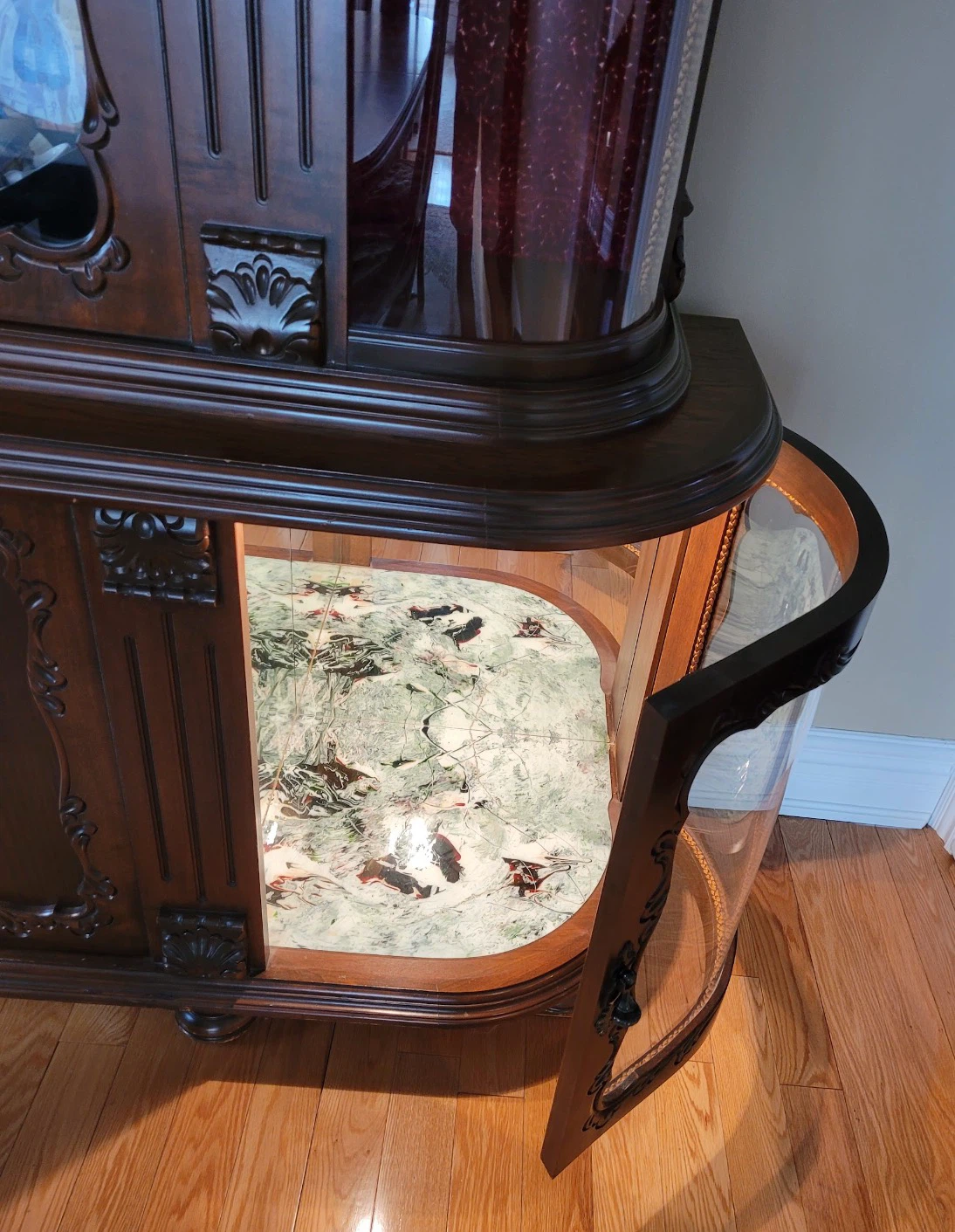 Solid wood Dining Set with China Cabinet and Chairs - photo 4