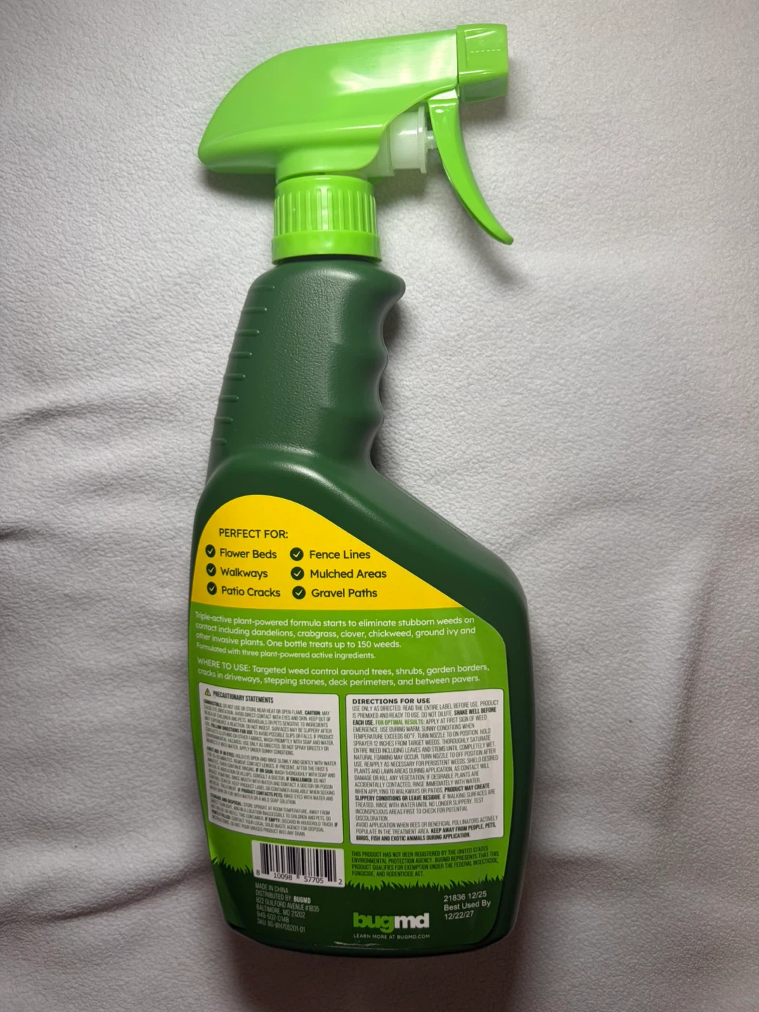 BugMD Weed Hero Plant-Powered Weed & Grass Killer Spray 24 fl oz - photo 3