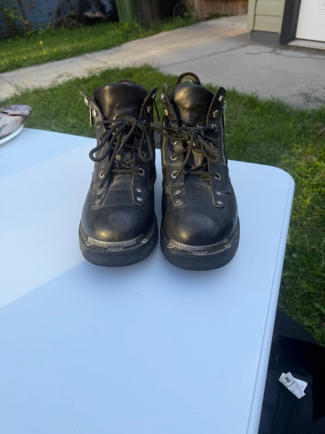 Harley-Davidson Black Leather Motorcycle Boots