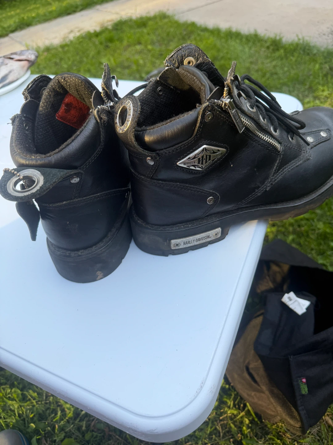 Harley-Davidson Black Leather Motorcycle Boots - photo 5