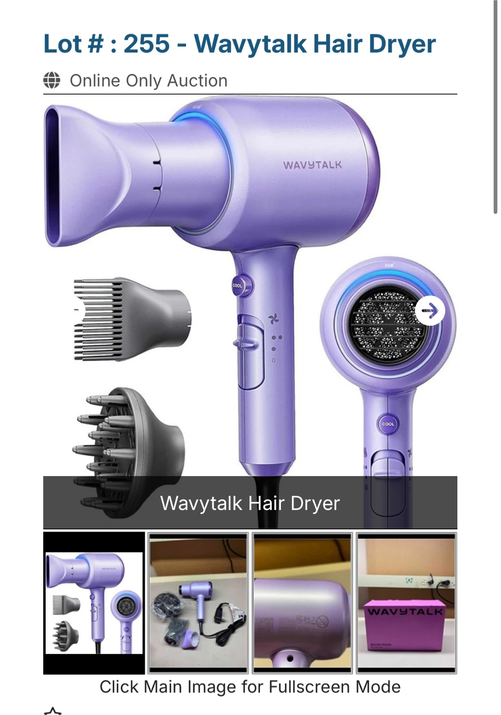 WavyTalk Ionic Hair Dryer - Purple