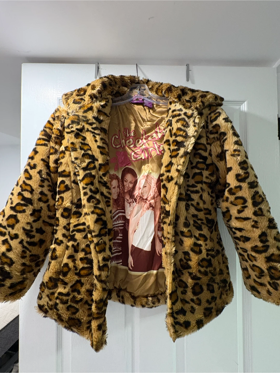 Y2K Cheetah girls leopard-print faux fur coat