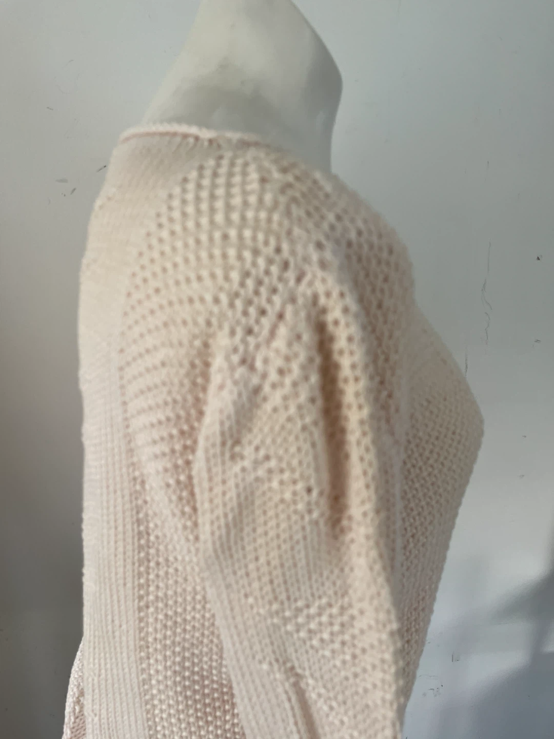 Hand knit Cream Sweater - photo 3