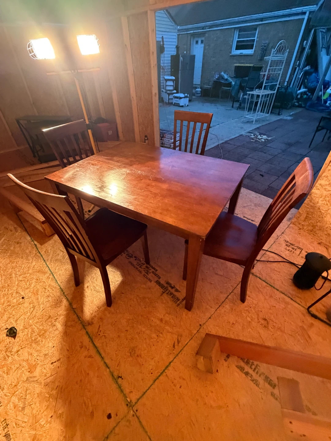 Wooden Dining Table with 4 Chairs - photo 2