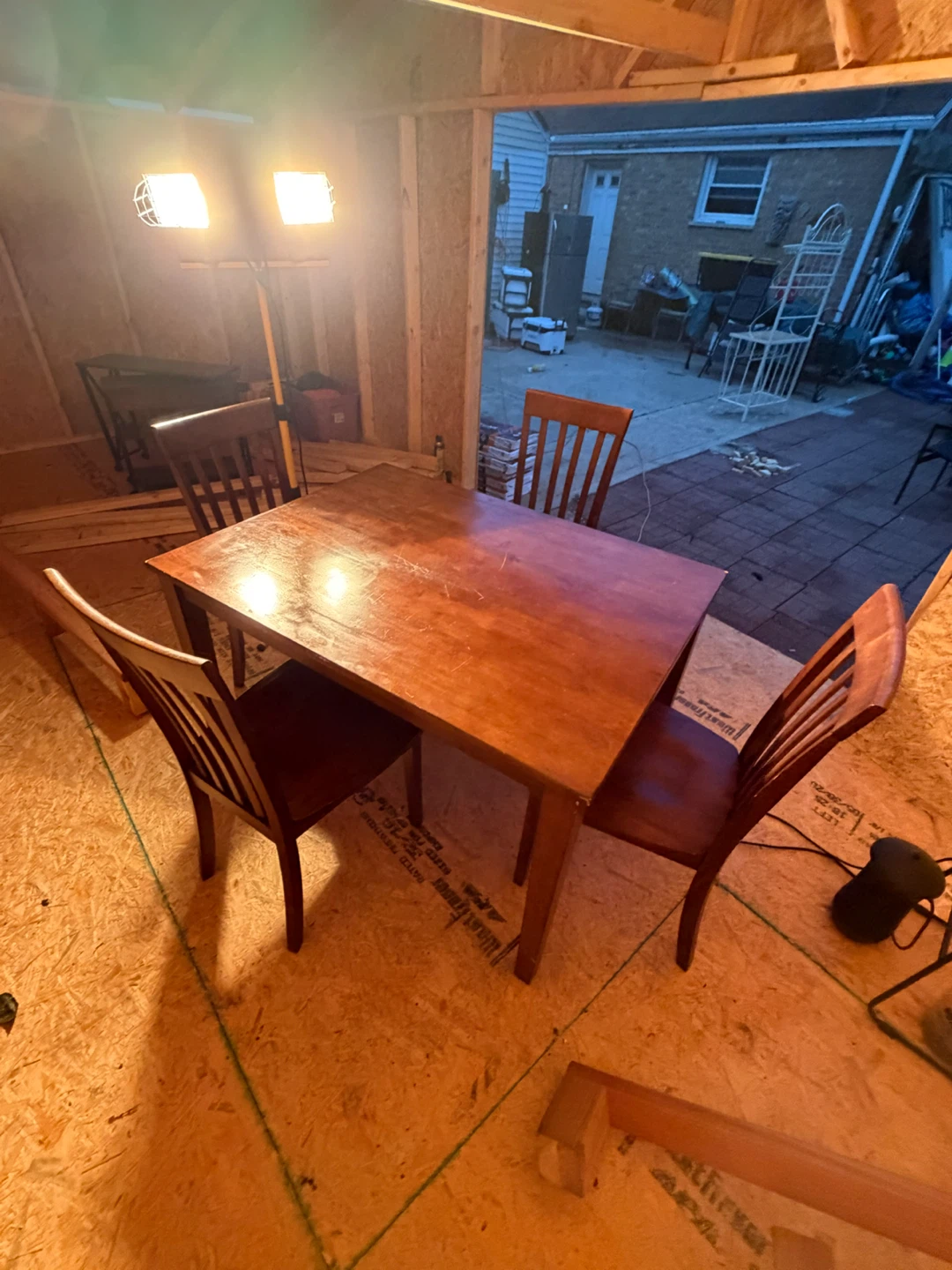 Wooden Dining Table with 4 Chairs - photo 3