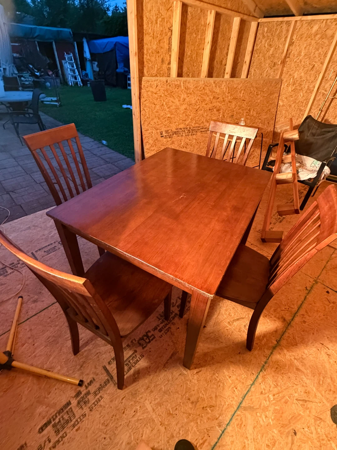 Wooden Dining Table with 4 Chairs - photo 4