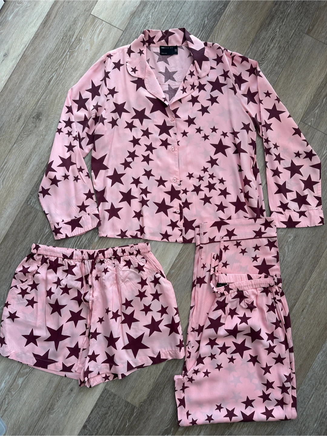 ASOS DESIGN Pink Star Pajama Set