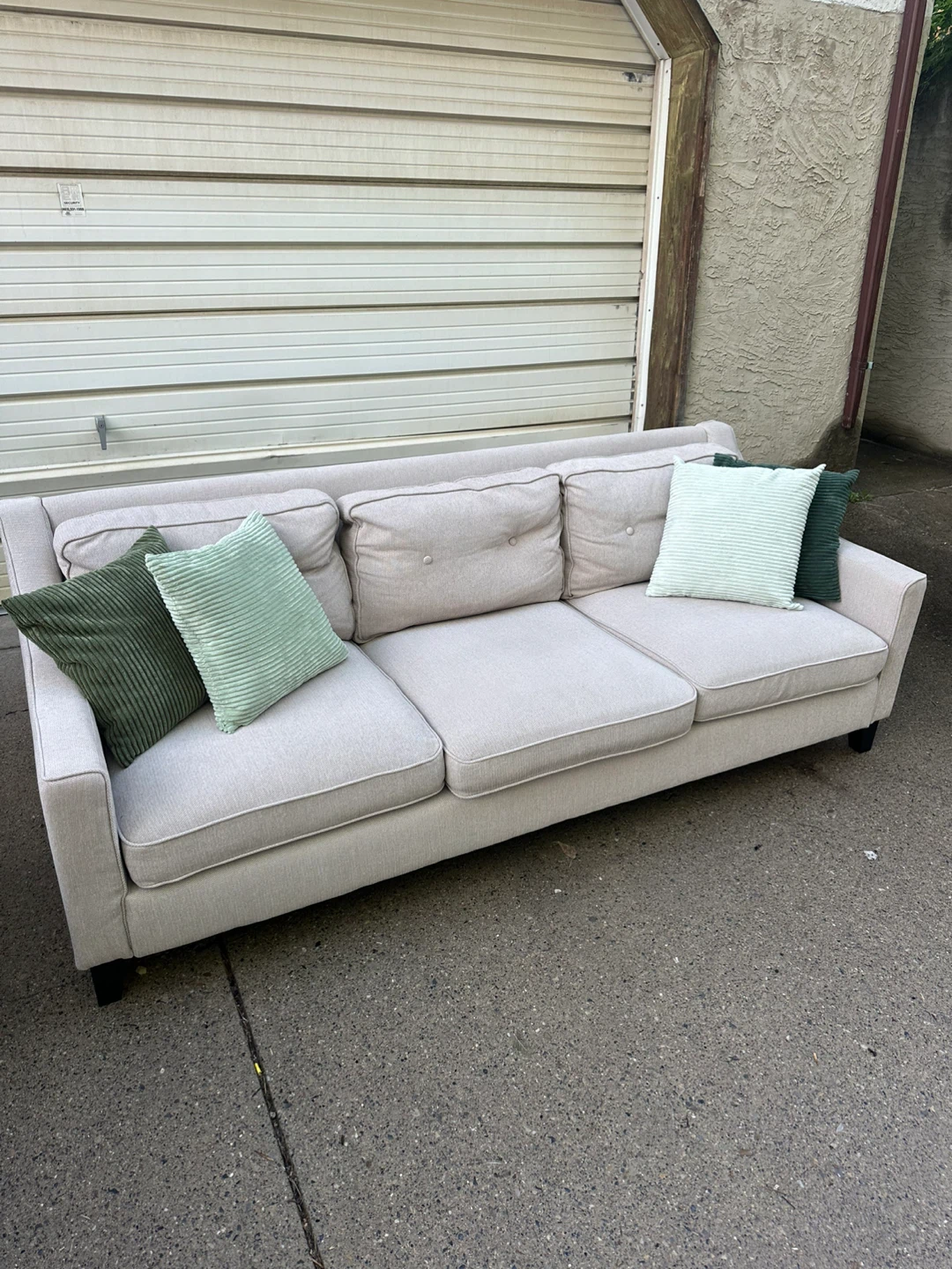 IKEA FRÖSLÖV Light Beige / Cream 3-Seat Sofa - photo 4