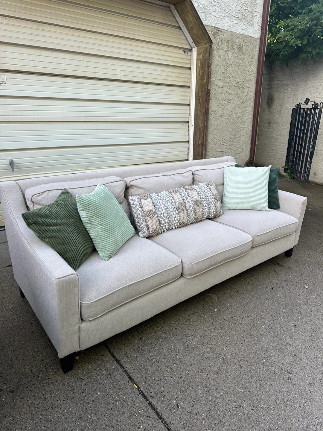 IKEA FRÖSLÖV Light Beige / Cream 3-Seat Sofa - photo 5