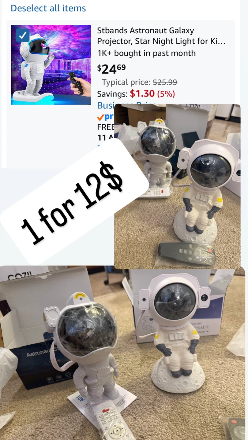 Stbands Astronaut Galaxy Projector Star Night Light
