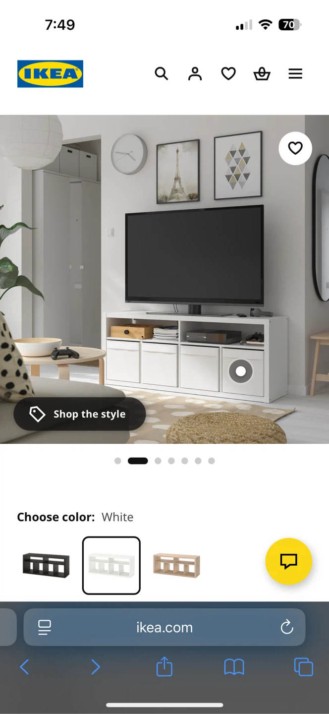 IKEA KALLAX TV bench white 147x60 cm - photo 2