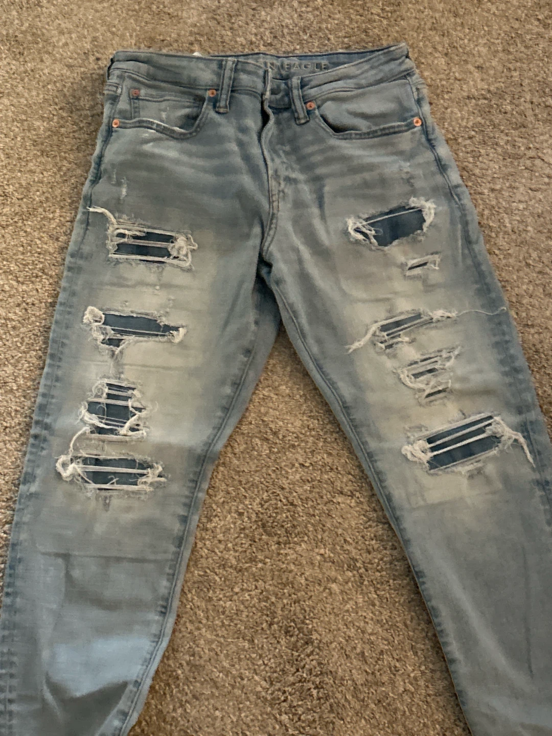 American Eagle Distressed Light Wash Jeans