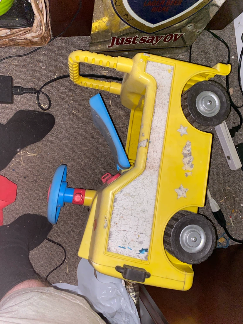 Yellow Ride-On Toy Car with Steering Wheel - photo 5