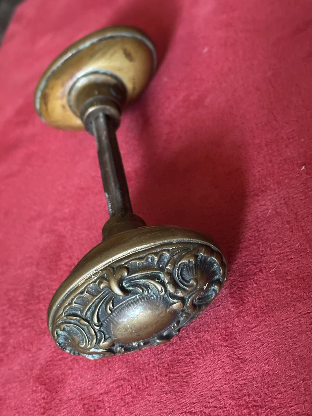 Ornate Victorian Oval door Knob Handle