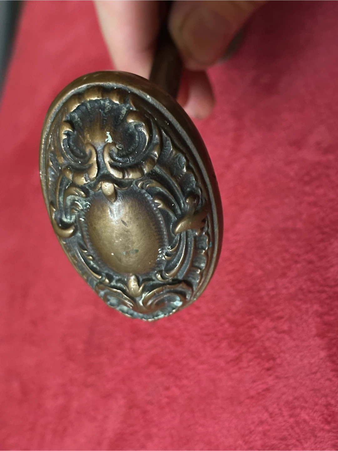 Ornate Victorian Oval door Knob Handle - photo 2