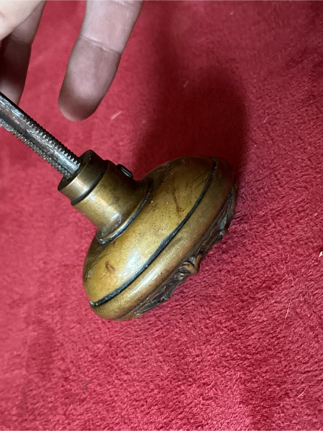 Ornate Victorian Oval door Knob Handle - photo 4