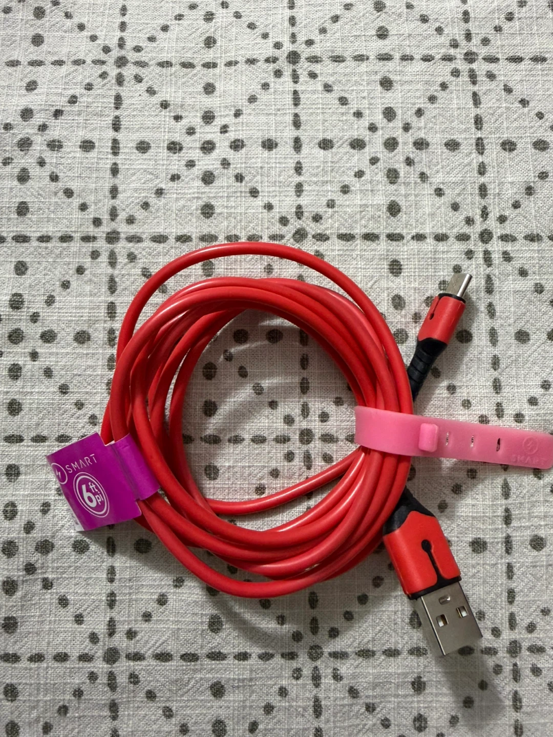 Smart 6ft USB-A to USB-C Cable