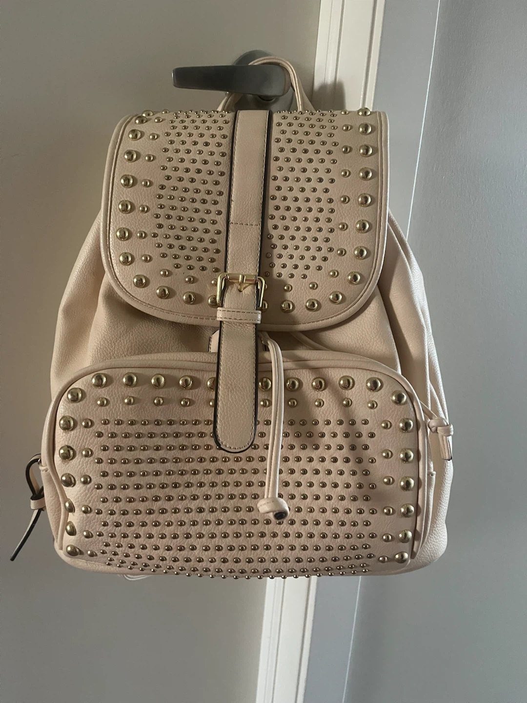 Studded Backpack - Beige