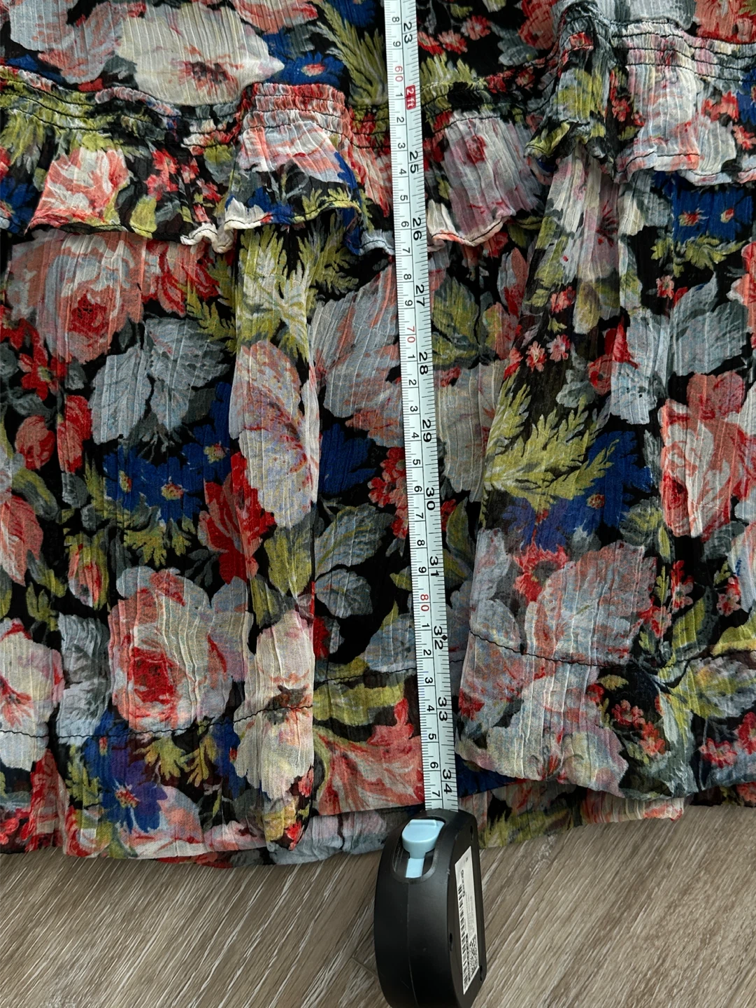 Anthropologie Floral Tiered Maxi Skirt XL - photo 5