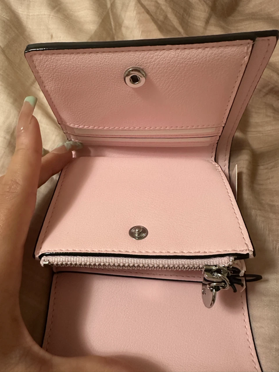 Victoria's Secret Pink Striped Trifold Wallet - photo 4