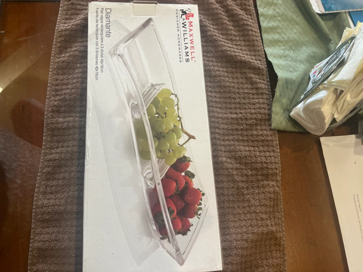 Maxwell & Williams Diamante Rectangular 3 Divided Wave Platter - photo 3