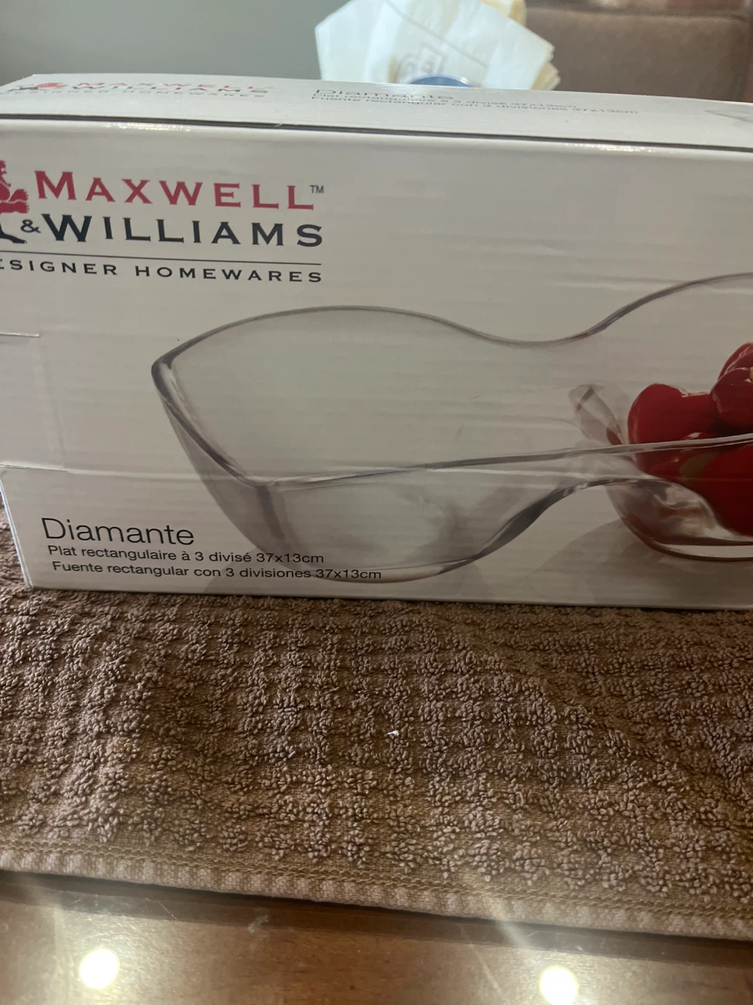 Maxwell & Williams Diamante 3-Section Serving Dish 37x13cm - photo 2