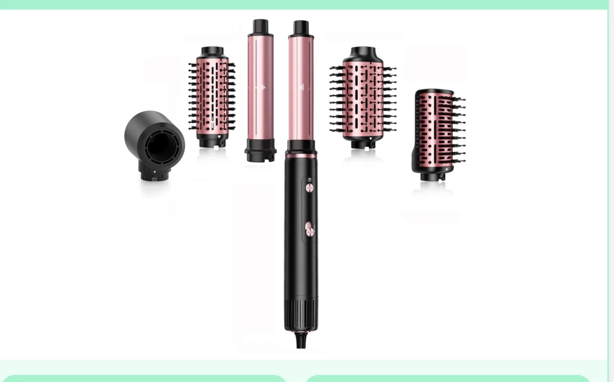 Rose Gold Multi-Styler Hair Dryer Set with Attachments