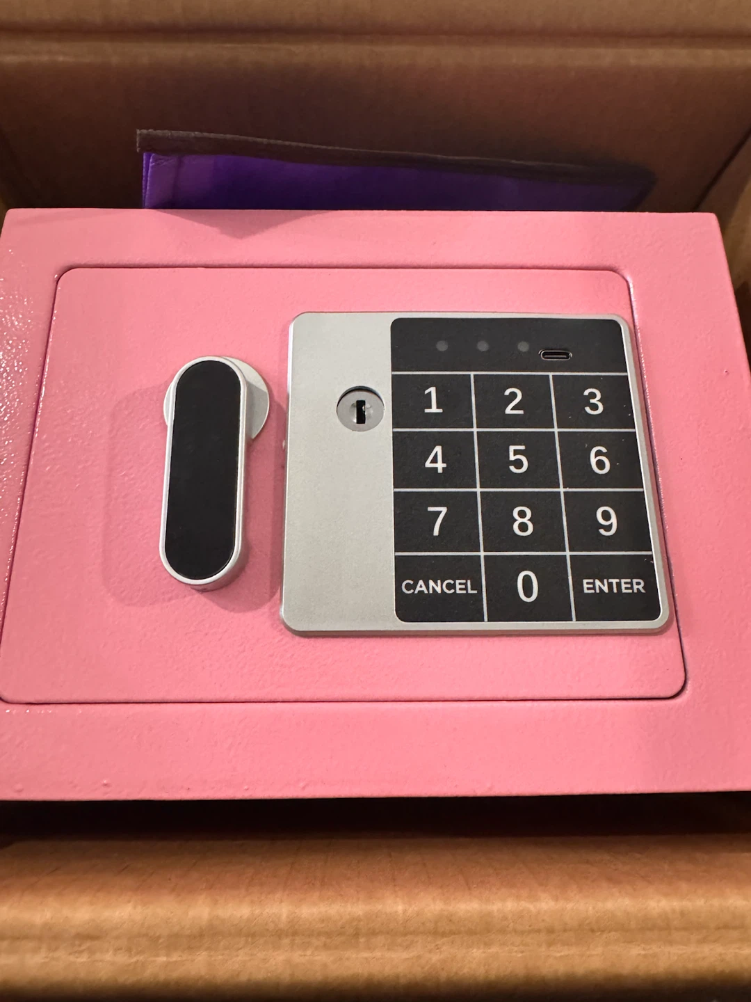 Pink Digital Lock Safe Box with Keys