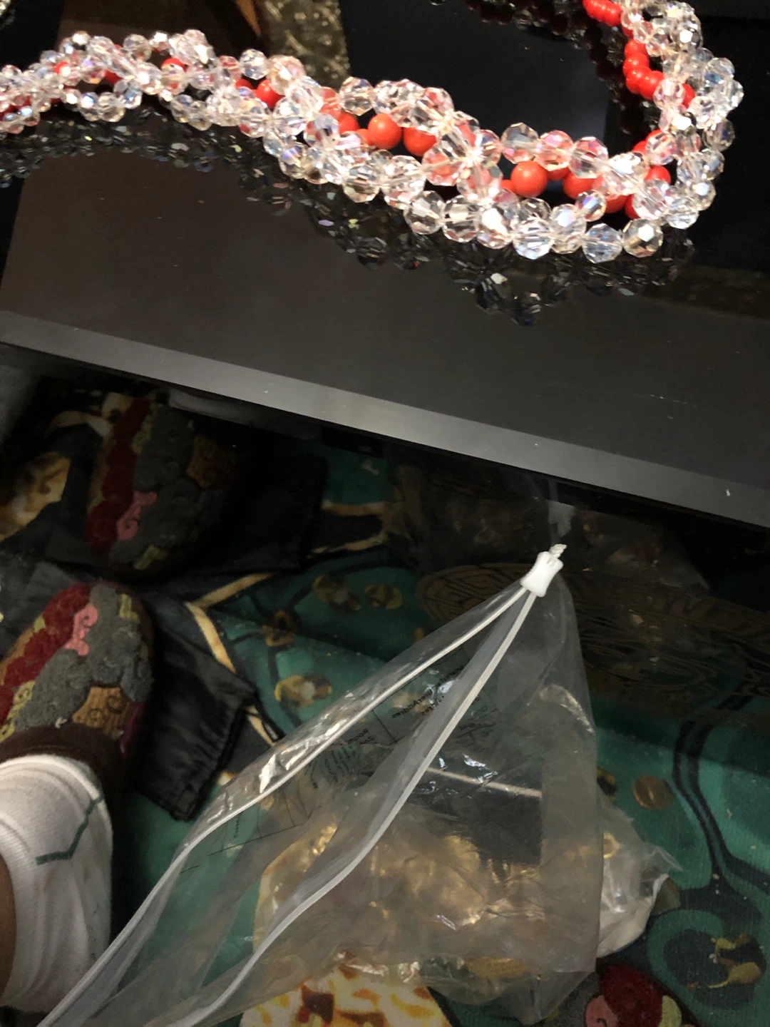 Swarovski Necklace with Crystal and Red Beads - photo 3
