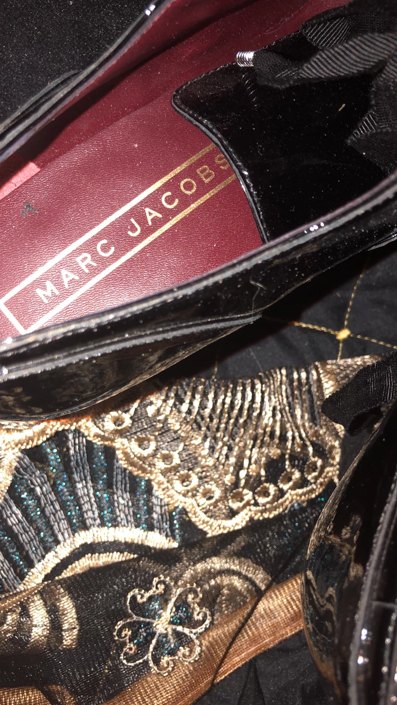 Marc Jacobs Black Patent Lace-Up Platform Heels - photo 3