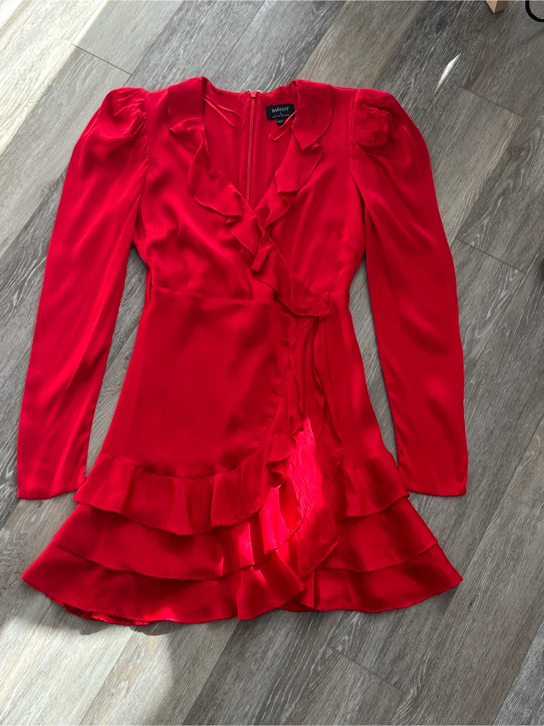 Bardot Red Wrap Dress M