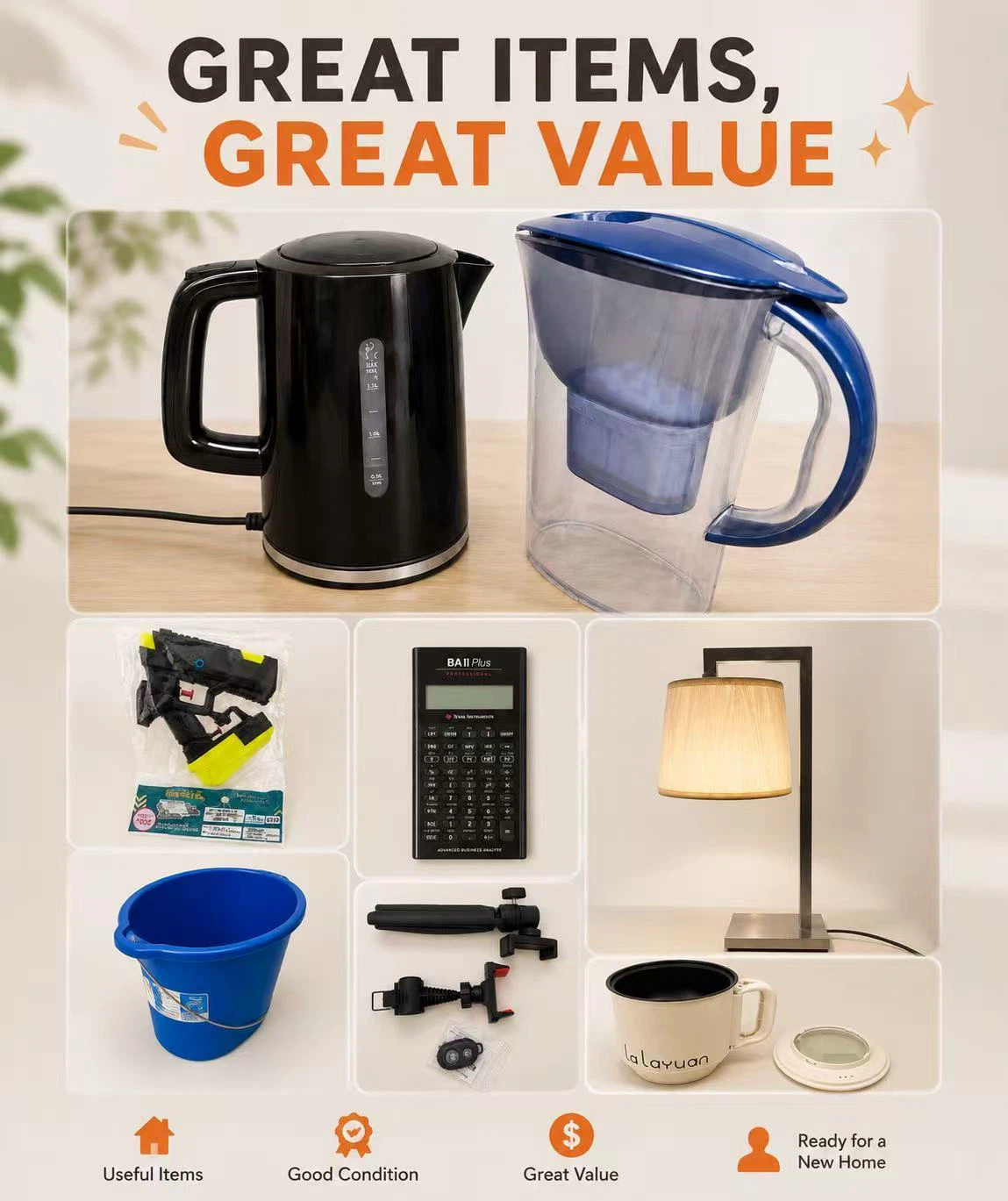 Household Items $2–$15
