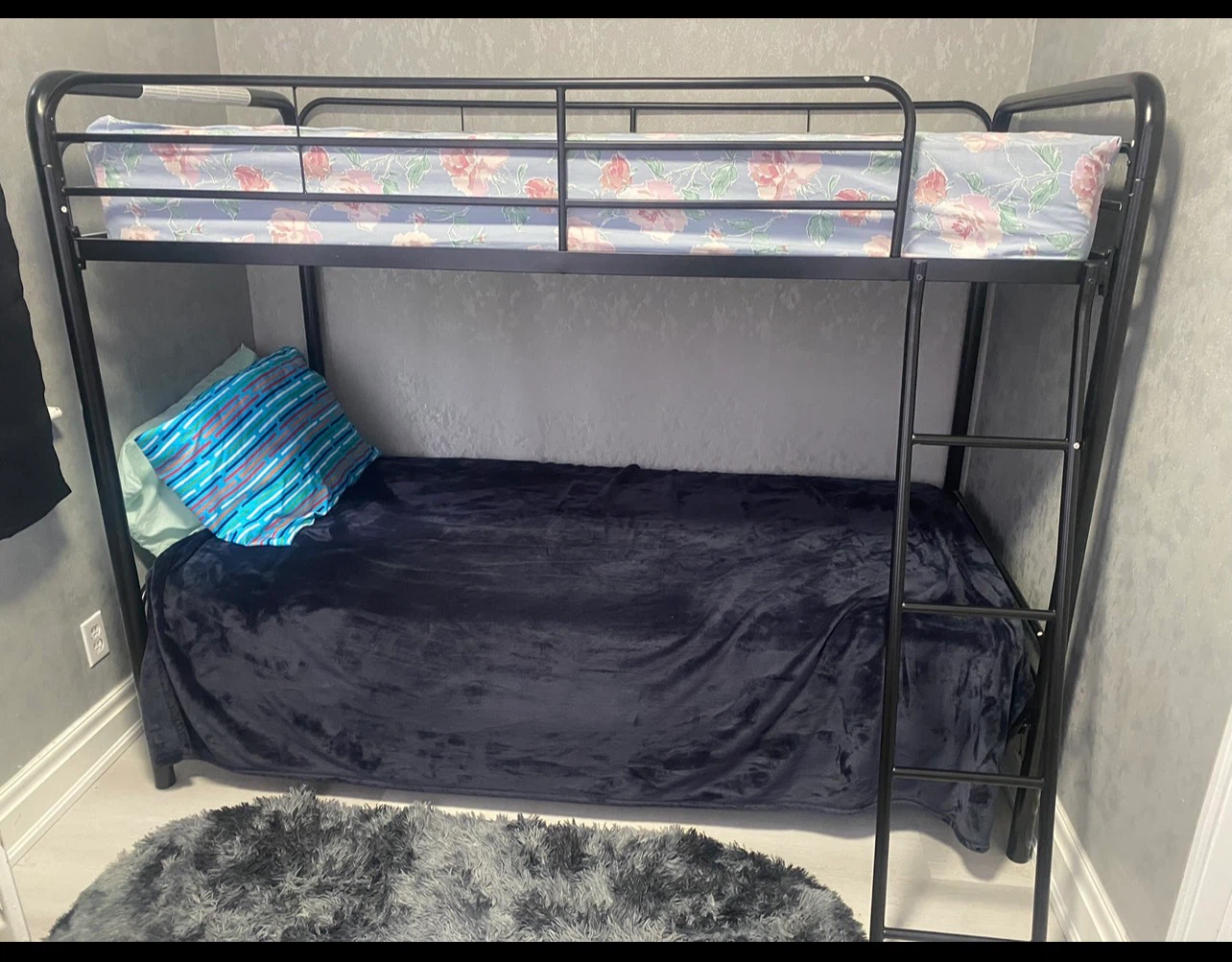 Black Metal Twin Bunk Bed FRAME