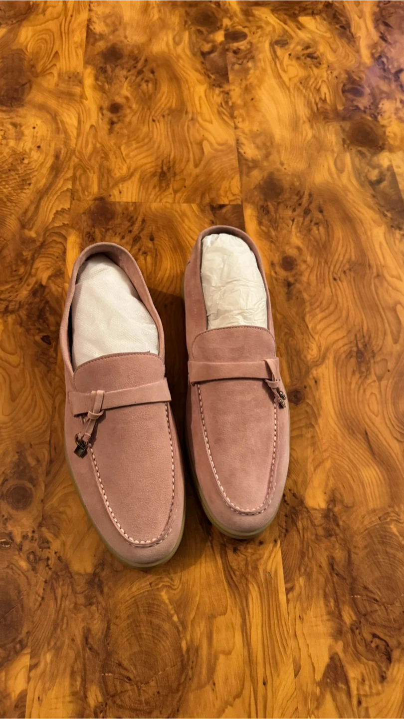 Le Berdes Pink Suede Loafers - Size 39