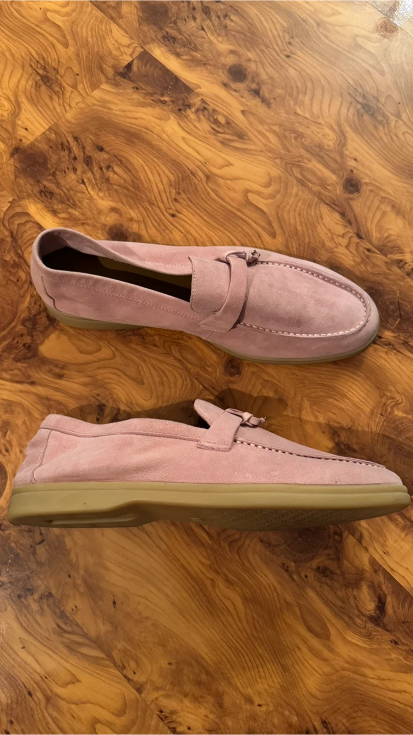 Le Berdes Pink Suede Loafers - Size 39 - photo 4