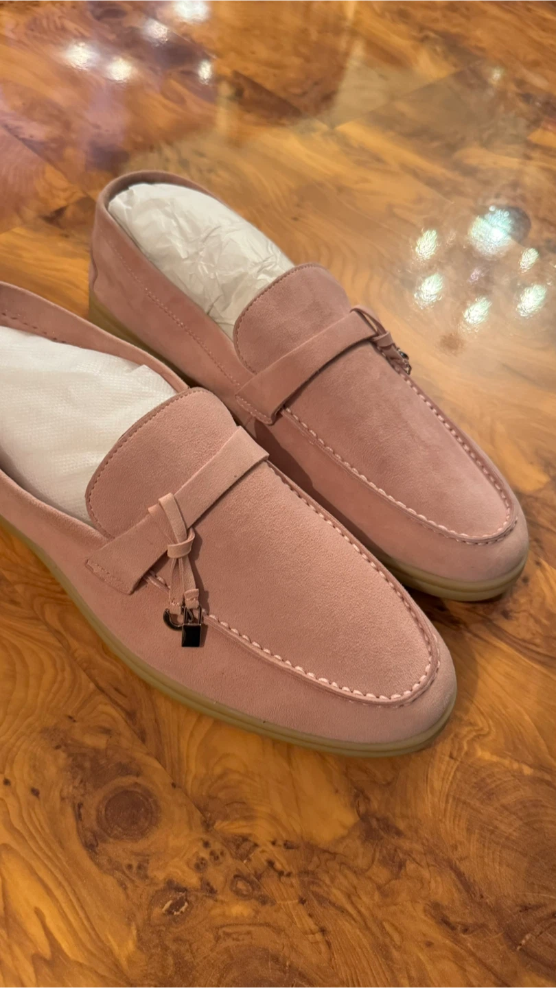 Le Berdes Pink Suede Loafers - Size 39 - photo 5