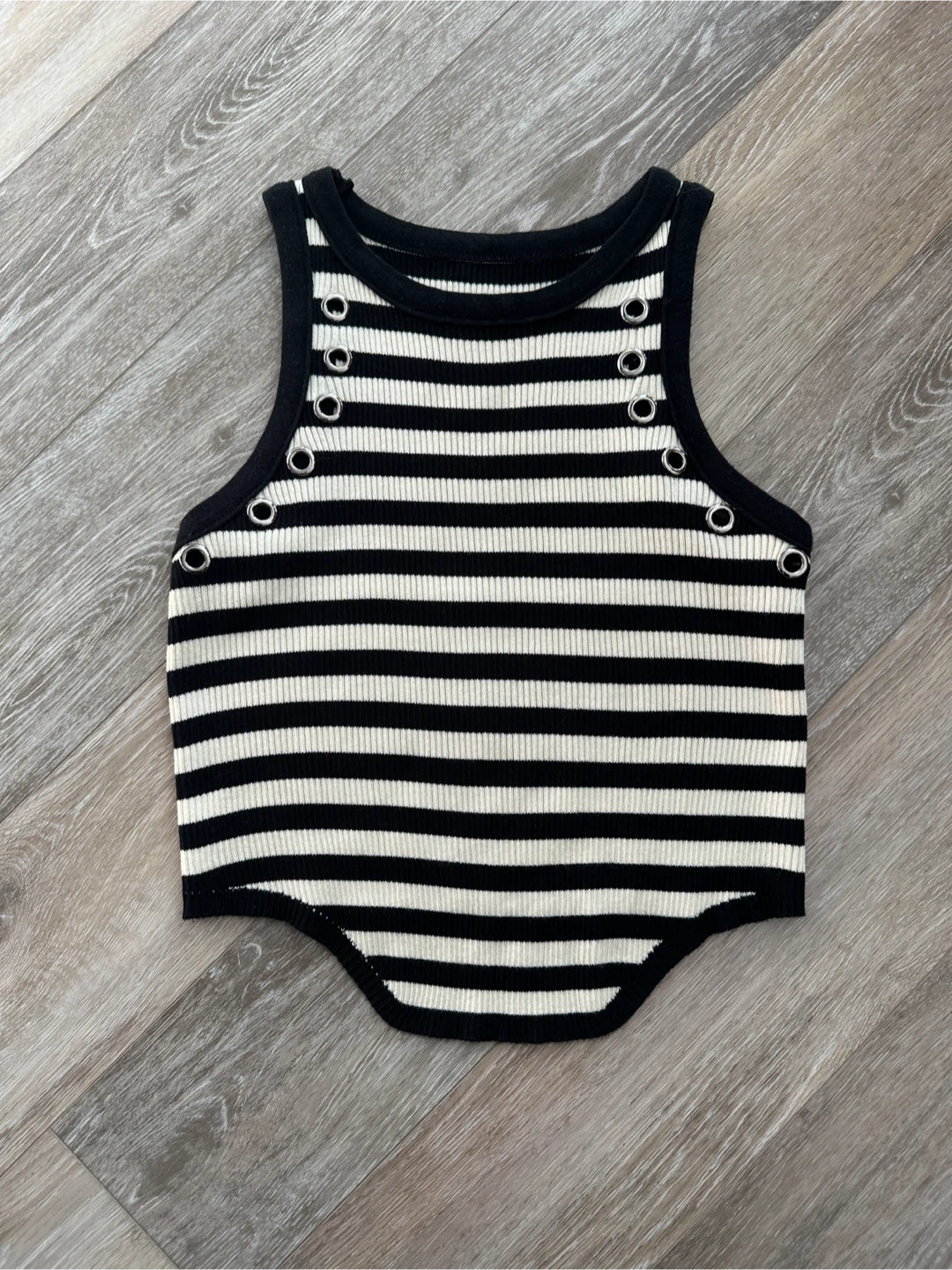 Black and White Striped Tank Top