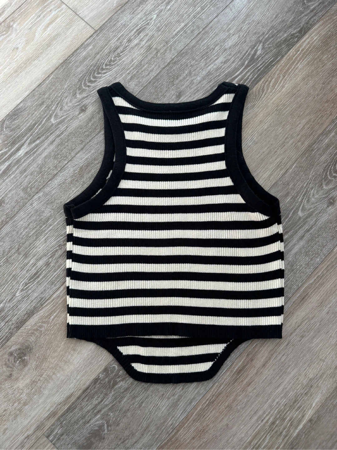 Black and White Striped Tank Top - photo 2
