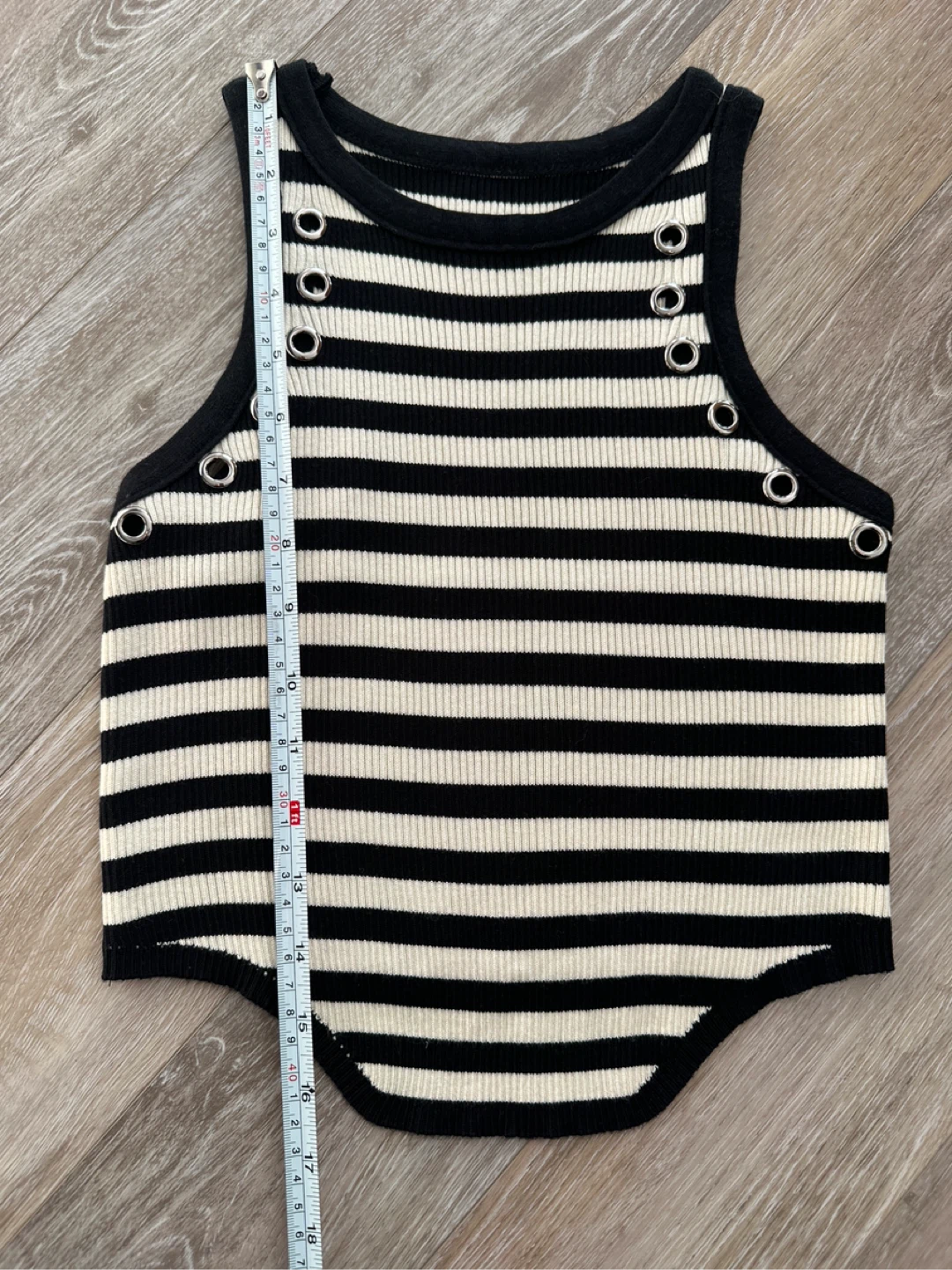 Black and White Striped Tank Top - photo 3