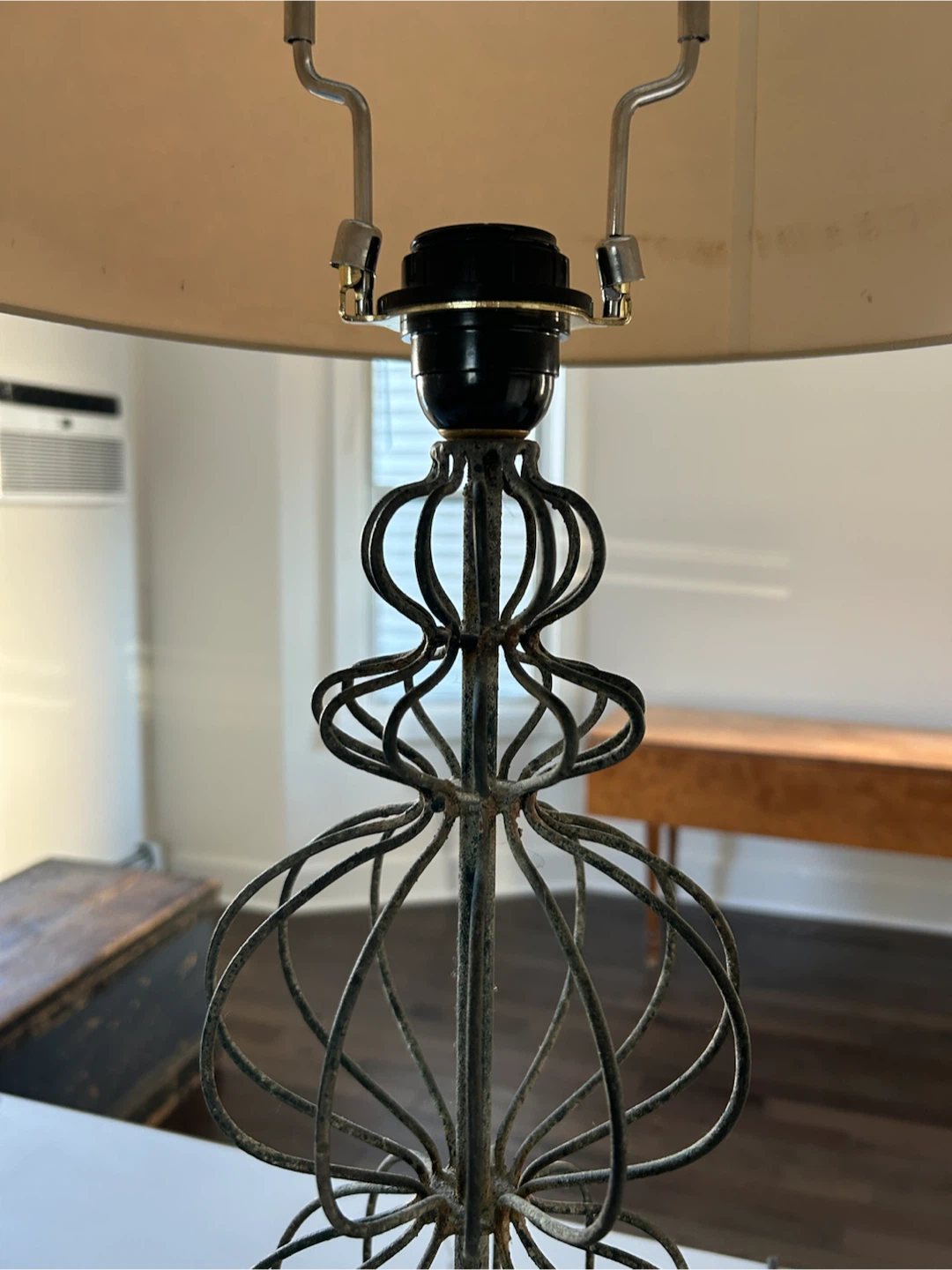 Pair of Vintage Wire Cage Table Lamps - photo 2