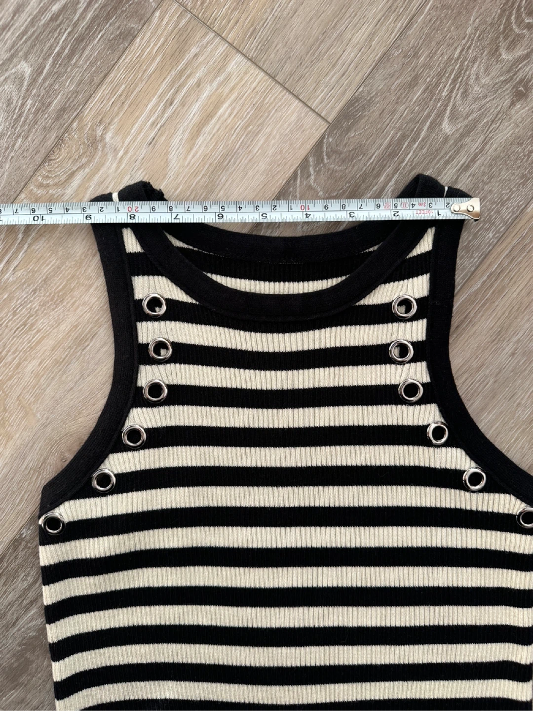 Black and White Striped Tank Top - photo 5