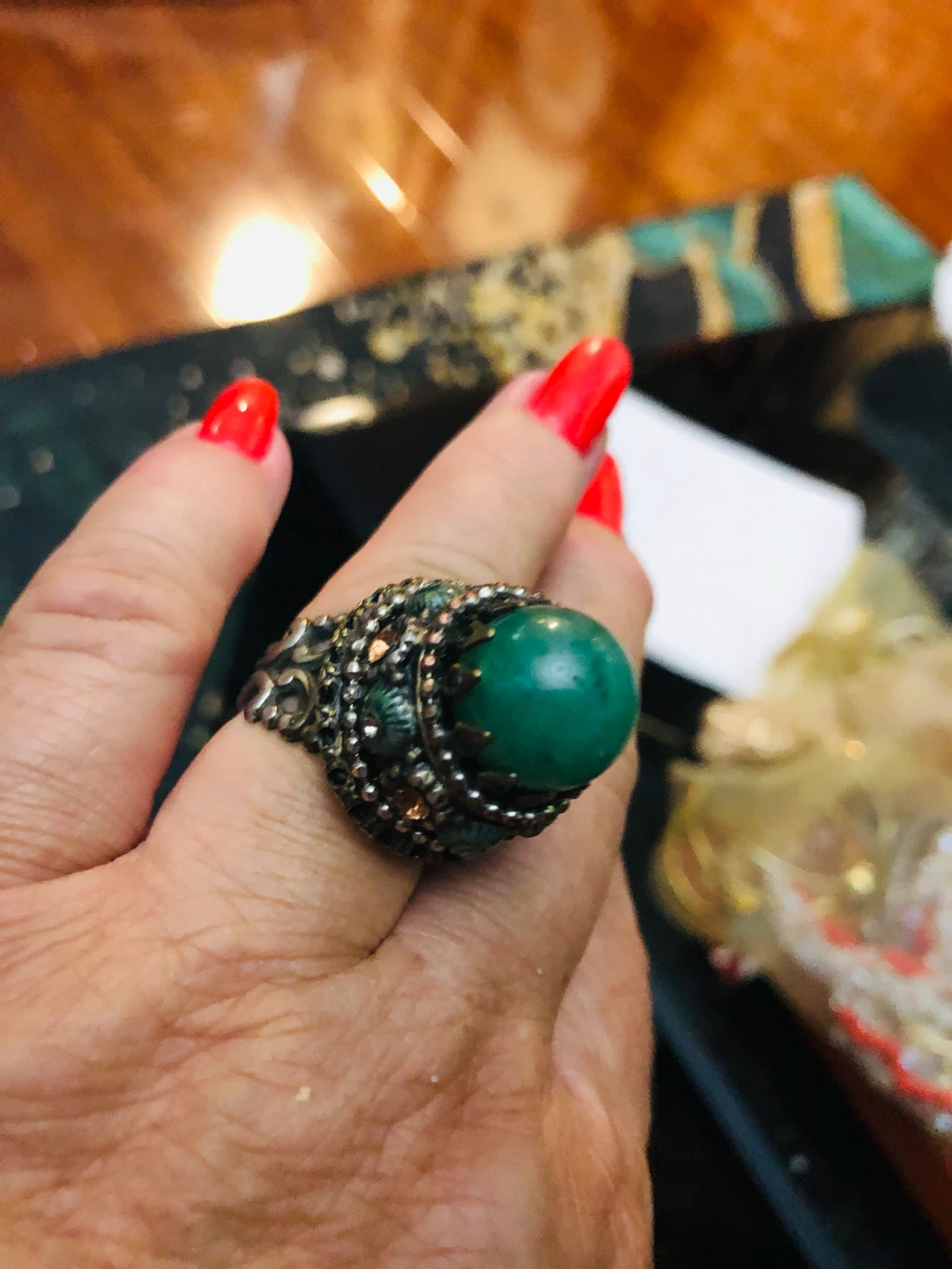 Vintage Turquoise Statement Ring