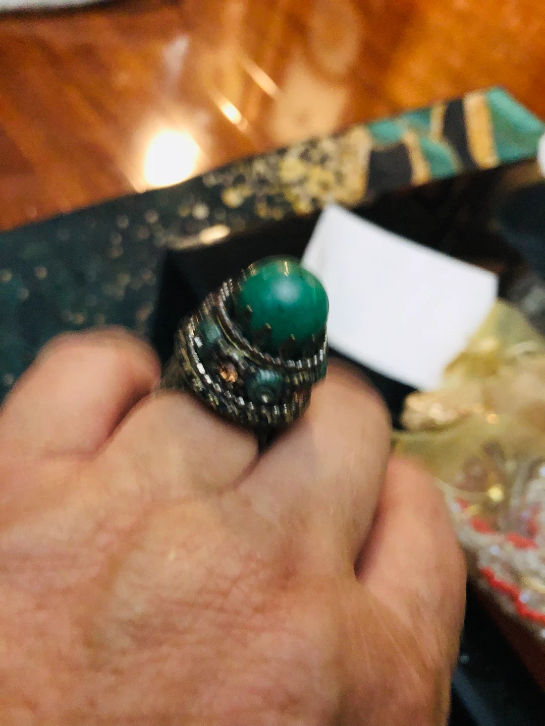Vintage Turquoise Statement Ring - photo 2