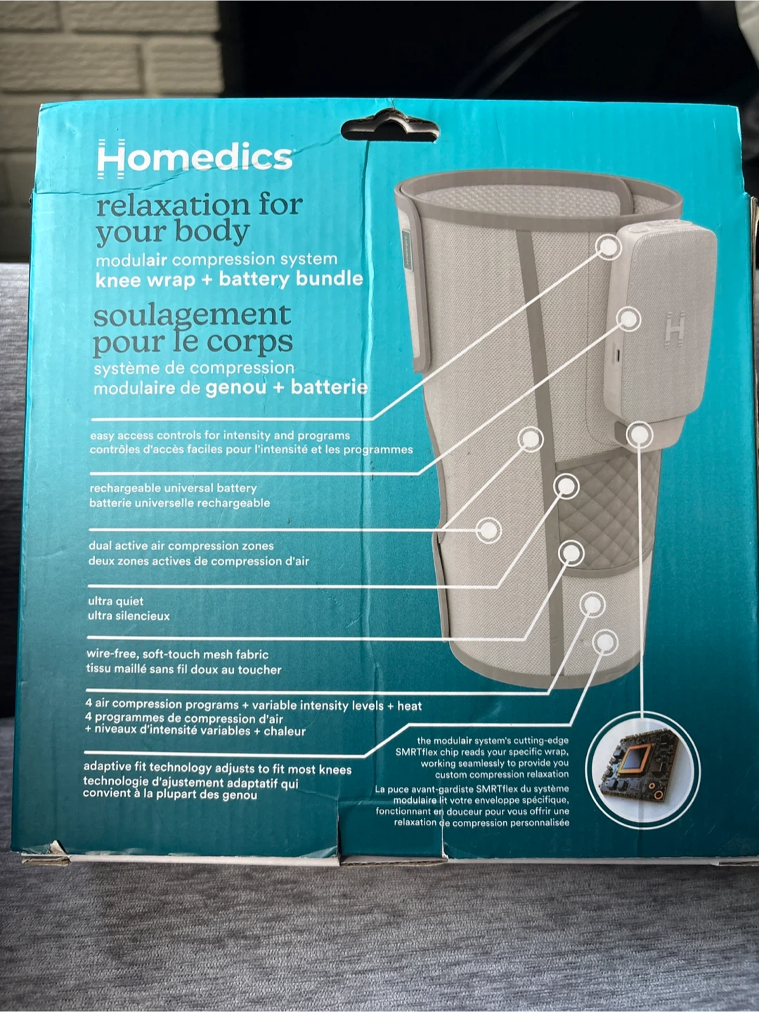HoMedics Moduair Compression System Knee Wrap + Battery Bundle - photo 2