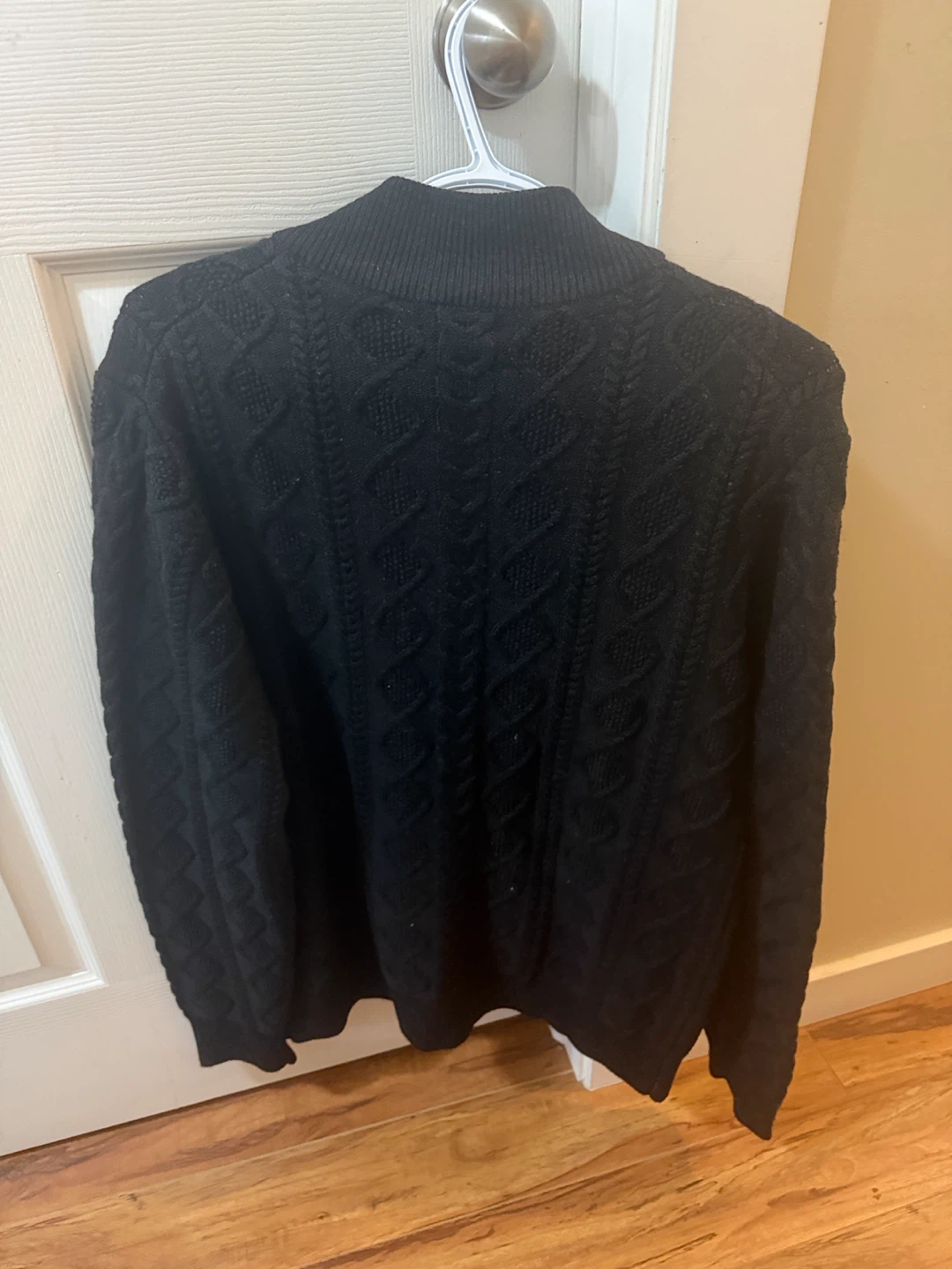 PATRICK ASSARAF Black Cable Knit Zip-Up Sweater - photo 4