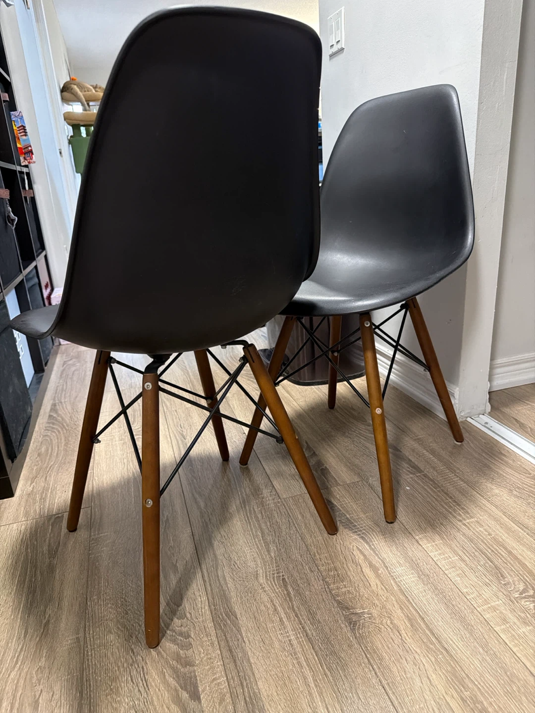 Pair of Black Dining Chairs - photo 4