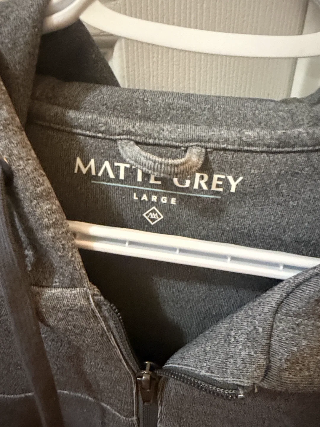 Matte Grey Zip-Up Hoodie - photo 2