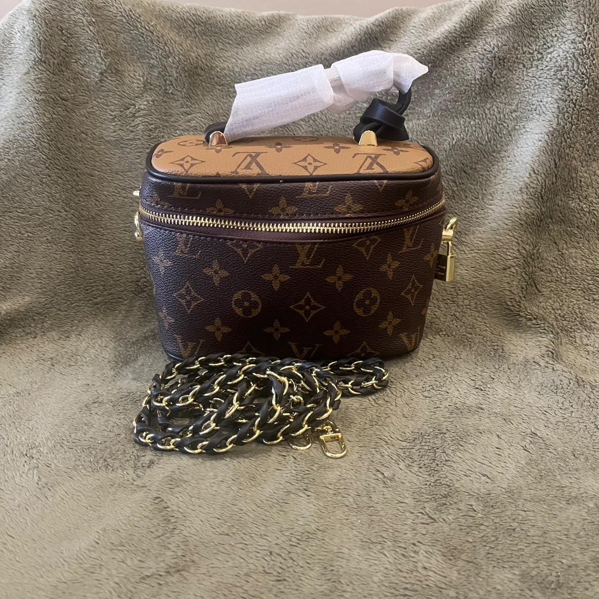 Monogram Vanity Case with Chain - photo 4