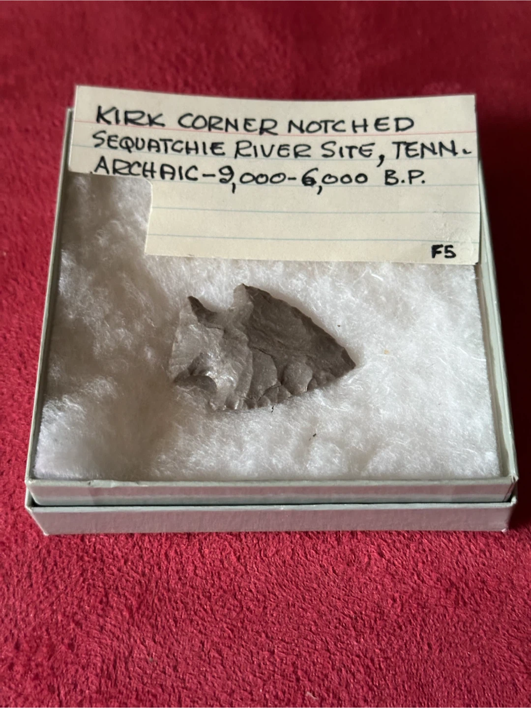 Authentic 1.5" Kirk Corner Notched Point - Sequatchie River TN